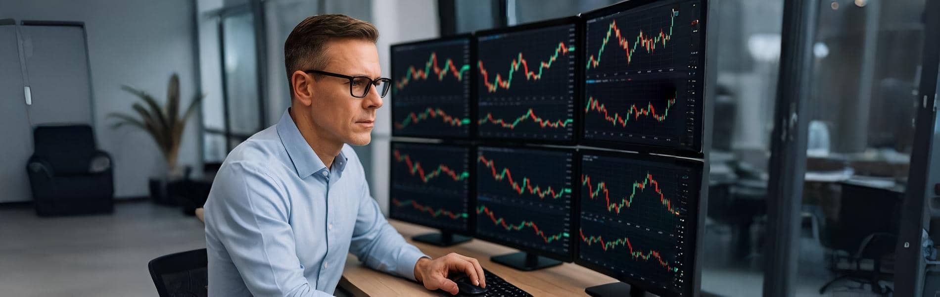 Two Men Anlysing Trade Market Anual Report